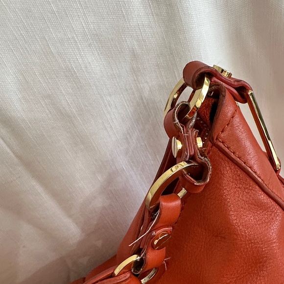 Tory Burch Vibrant Orange Leather Hobo Bag - Picture 12 of 16